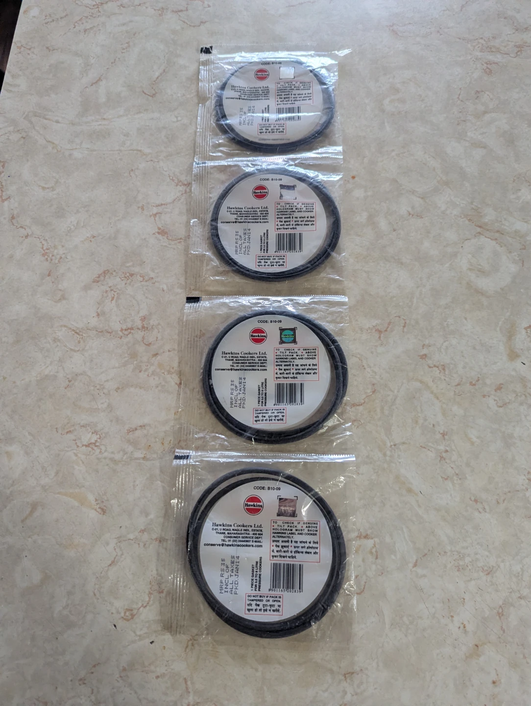 Hawkins Sealing Ring Gasket for Pressure Cooker 4pc. BNIB - photo 3