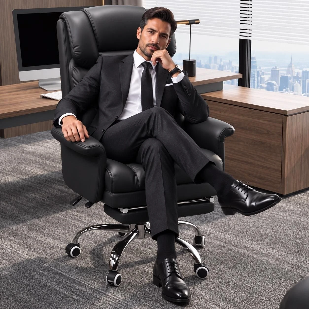Premium Executive Office Chair with Footrest - photo 4
