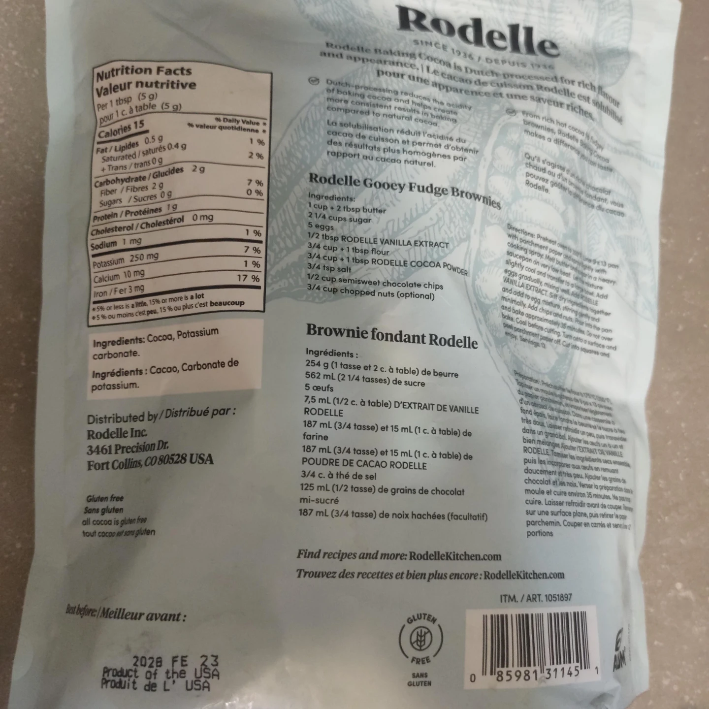 Rodelle Gourmet Baking Cocoa 700g - photo 4