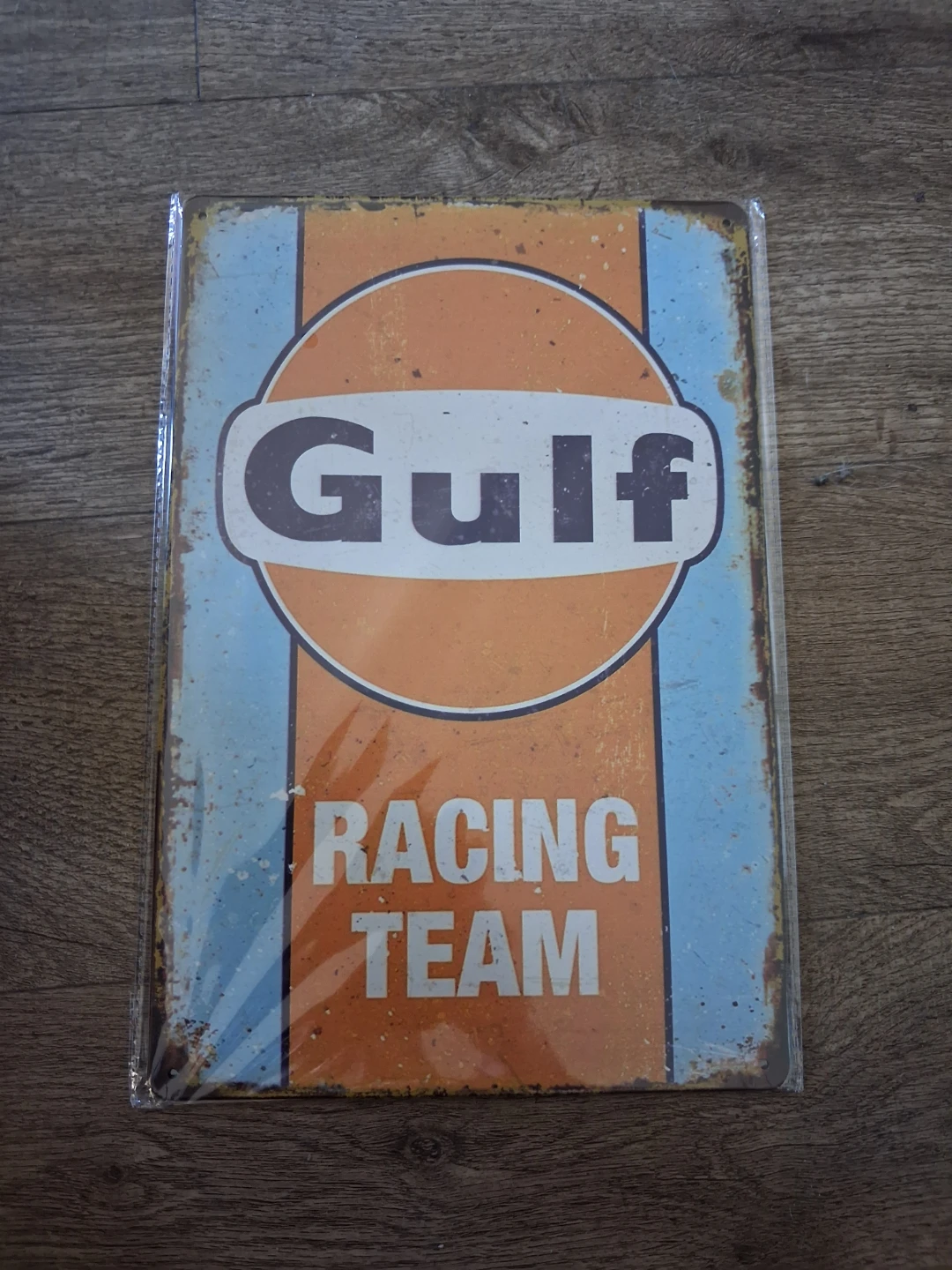 Gulf Racing Team Metal Sign
