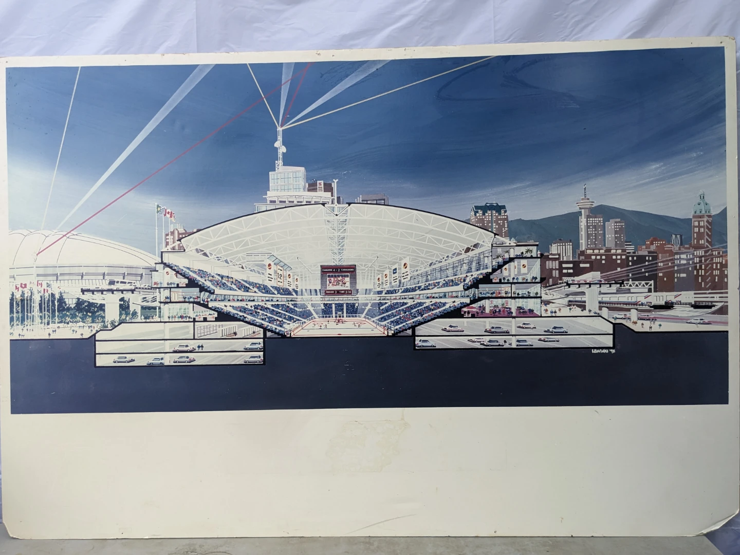 Vancouver Stadium Illustration Print
