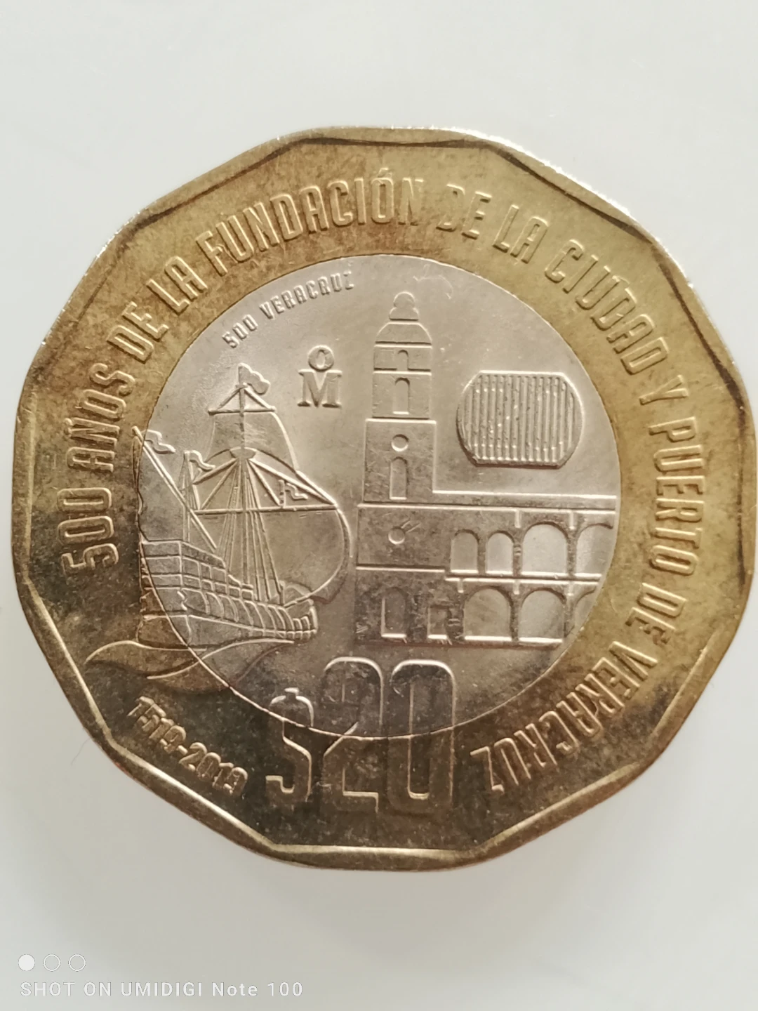 Mexican 20 Pesos Veracruz Commemorative Coin
