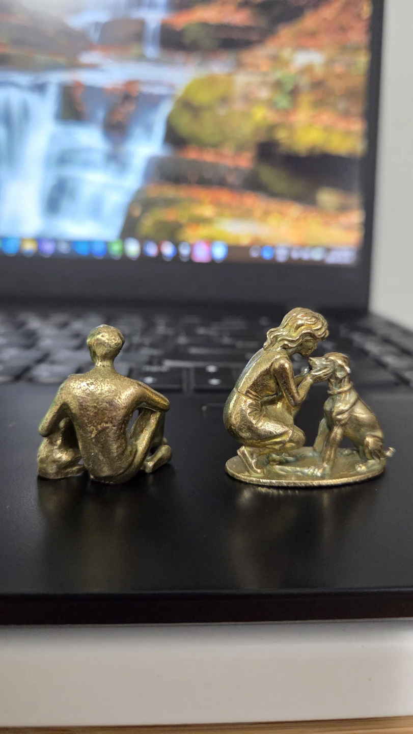 Brass Miniature Best Friends Dog Figurines – Set of 2 *new - photo 4