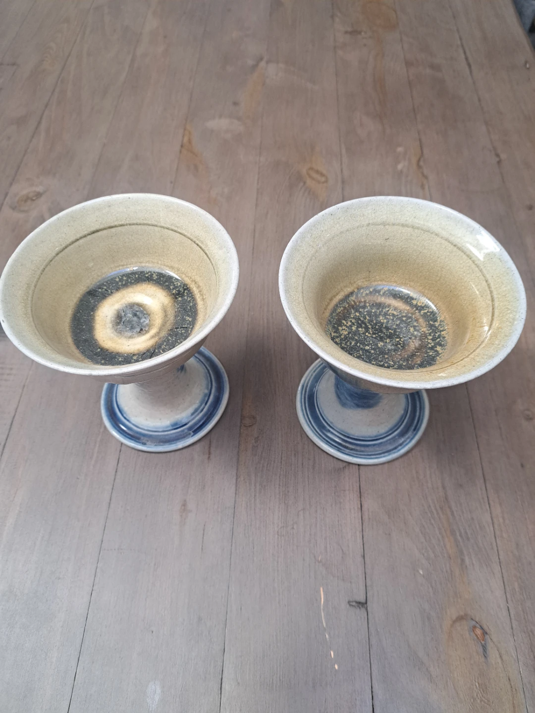 Set of Two Ceramic Goblets