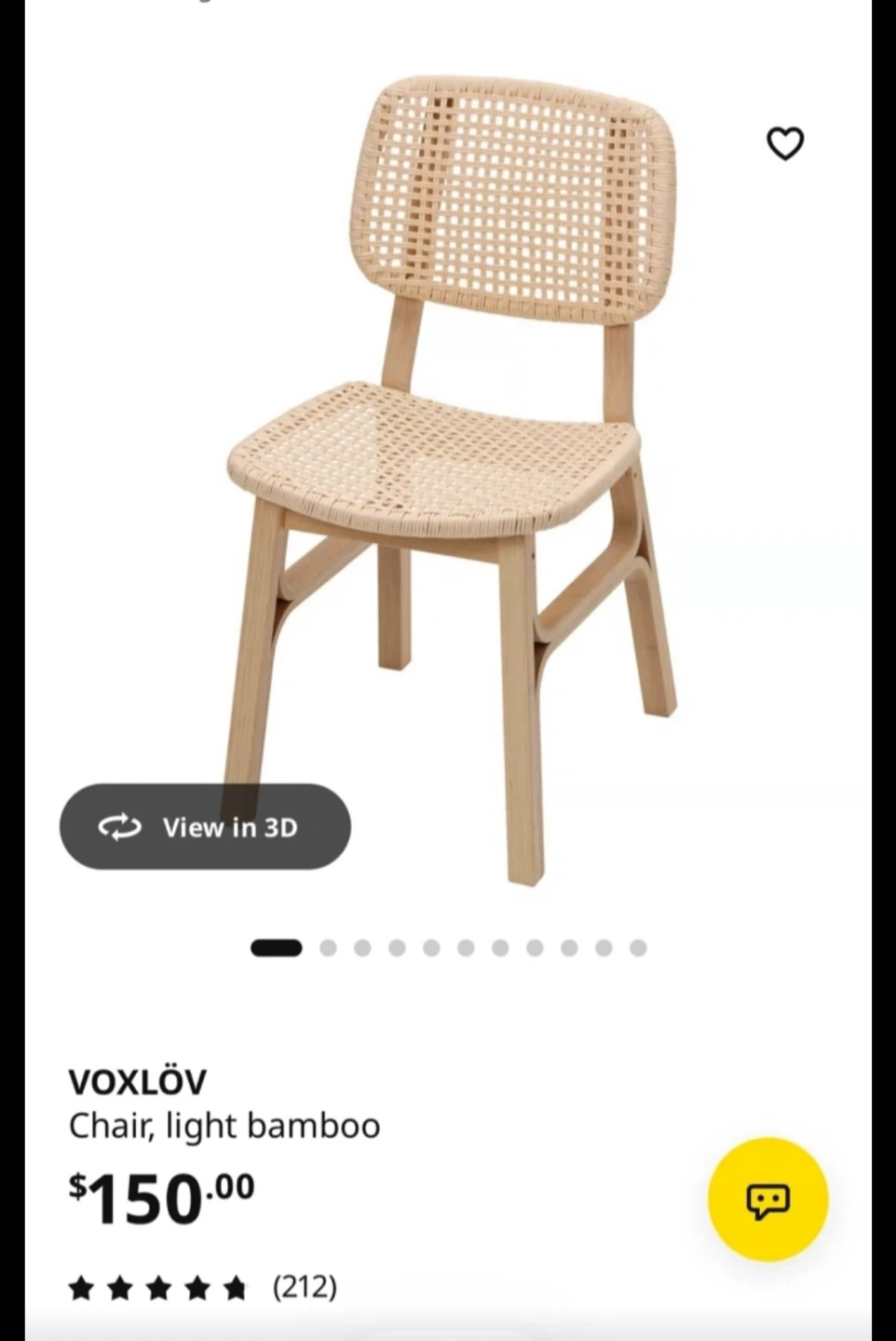 IKEA VOXLÖV Bamboo Dining Chair - photo 2
