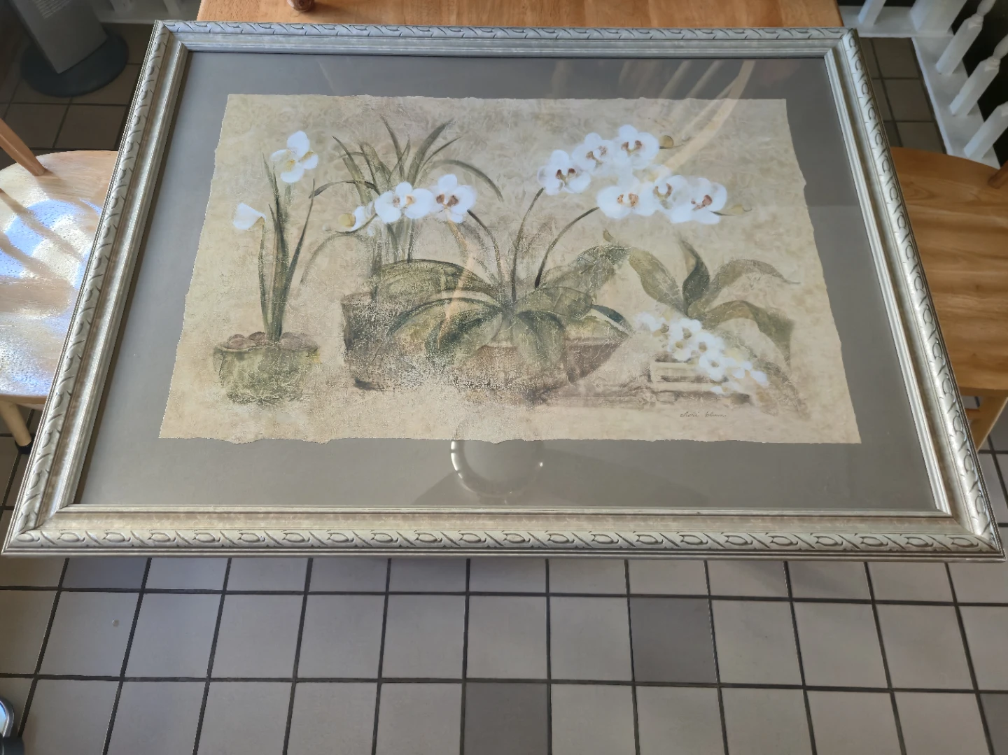 Cheri Blum White Orchid Framed Wall Art – Large 38" x 29"