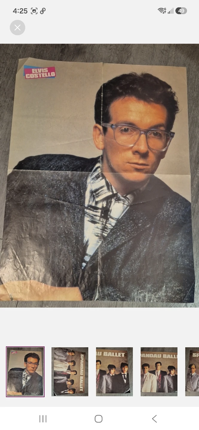 Elvis Costello Rock and Roll Legend & Spandau Ballet Poster Rare