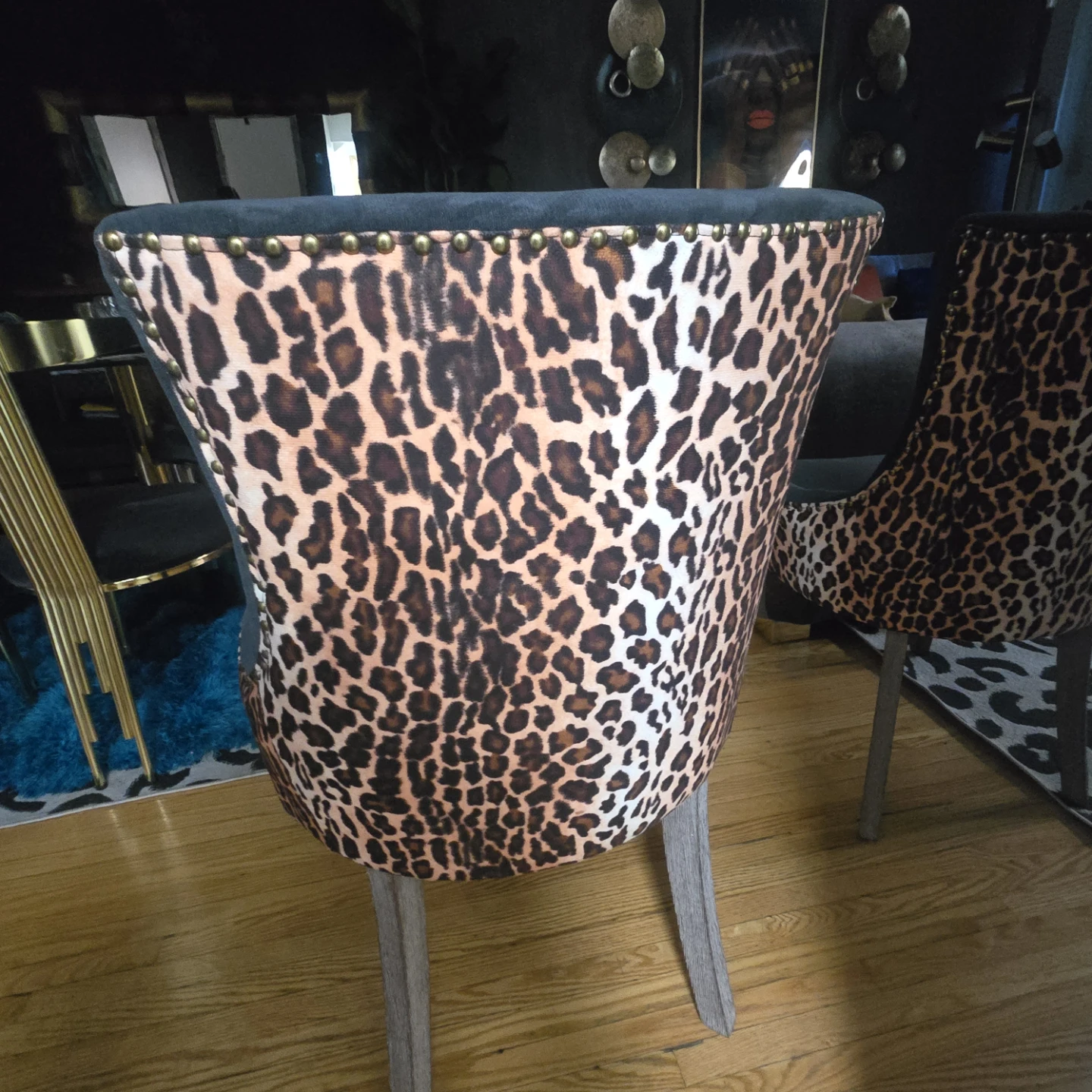 Two Leopard Print Accent Chairs - photo 2