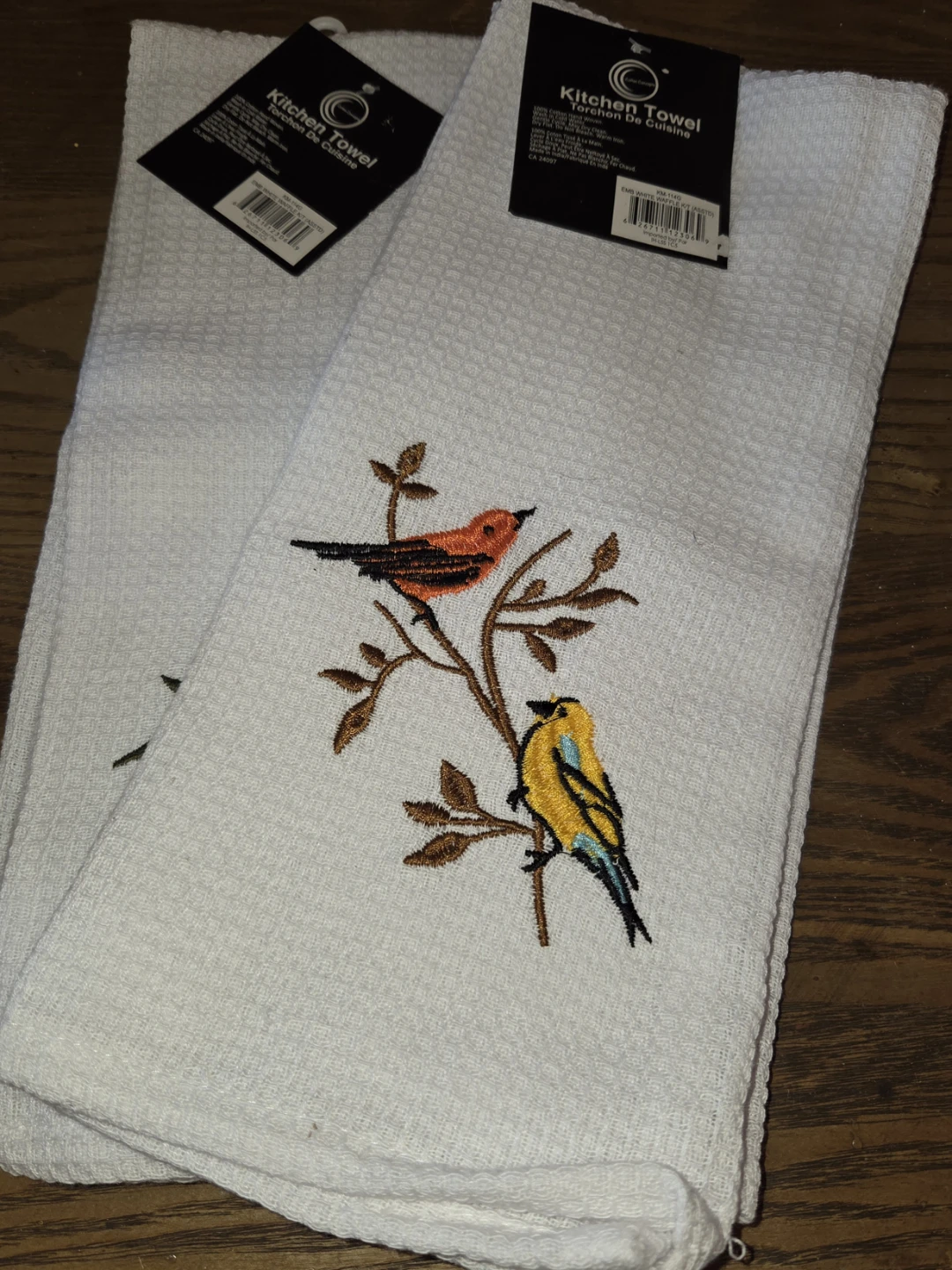 Set of 2 Embroidered Cotton Kitchen Towels - photo 2