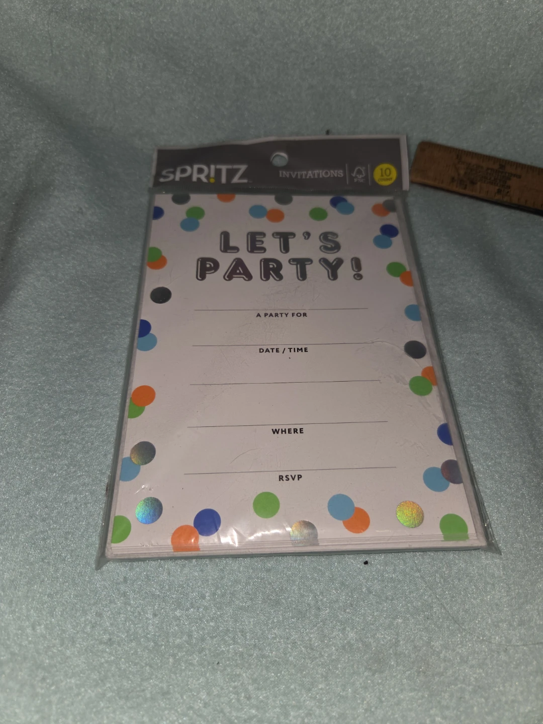 Spritz Let's Party! Invitations 10 Count