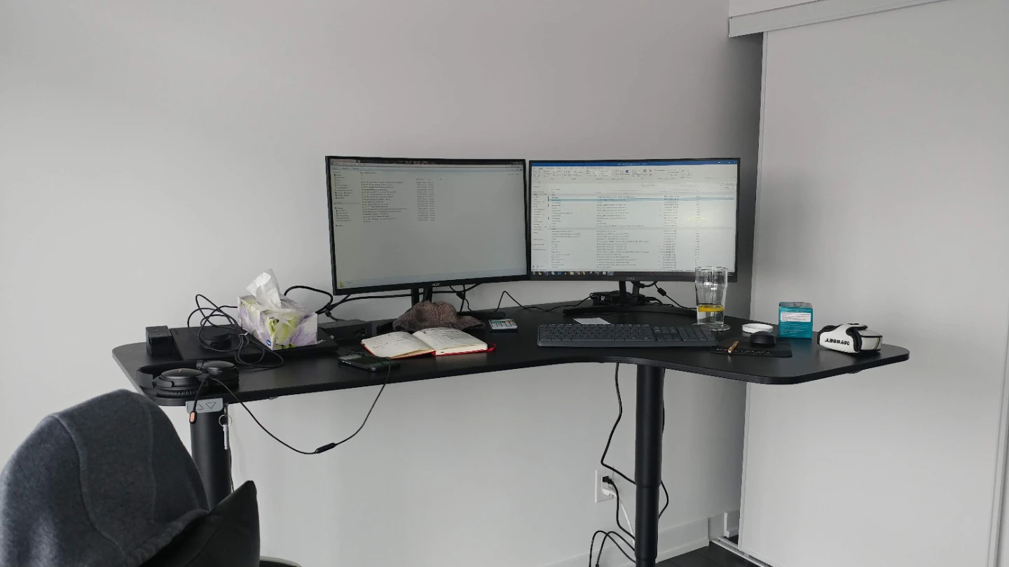 L-Shaped Sit Stand Desk - Bekant - photo 2