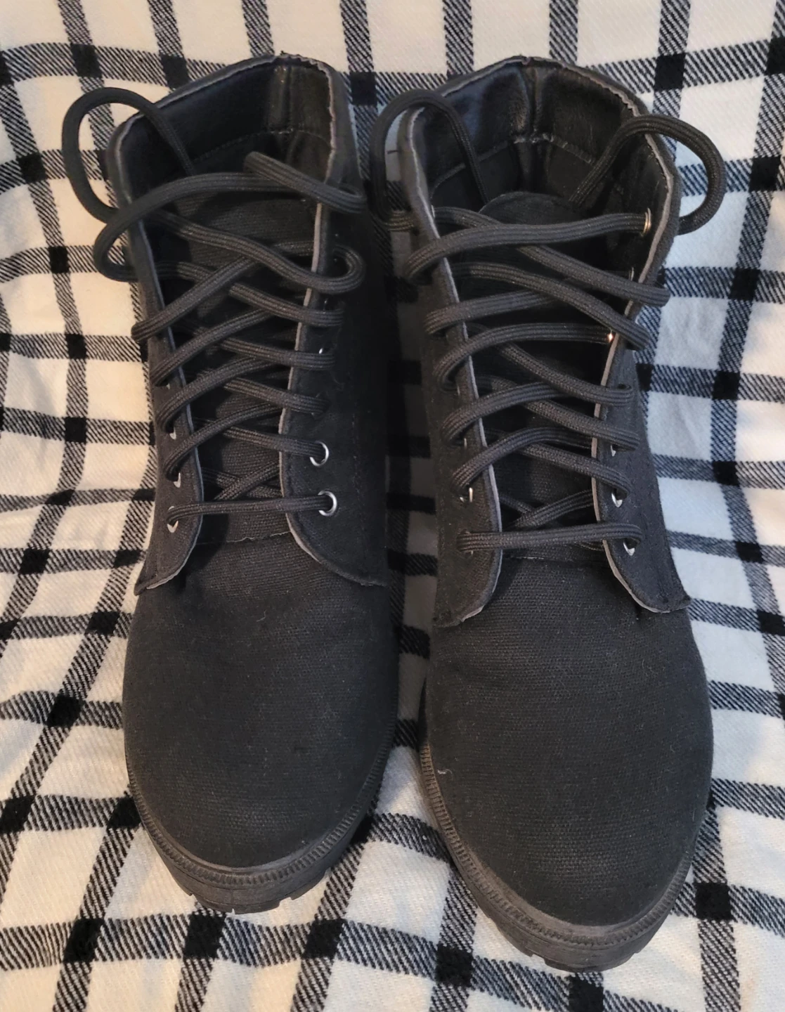 Black Lace-Up Ankle Boots - photo 2