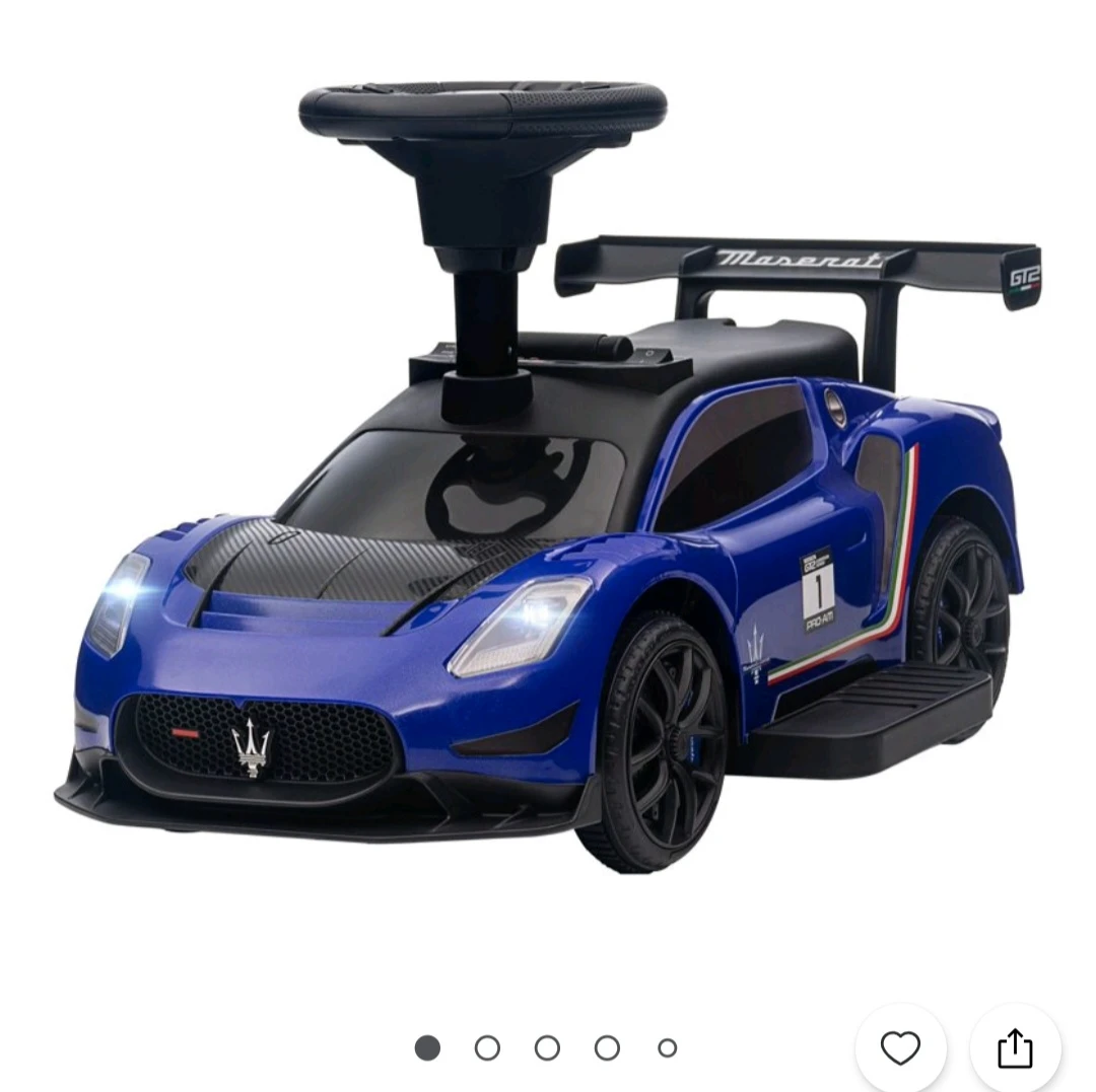 Qaba 6V Electric Ride-On Car - Blue Maserati GT2 Style