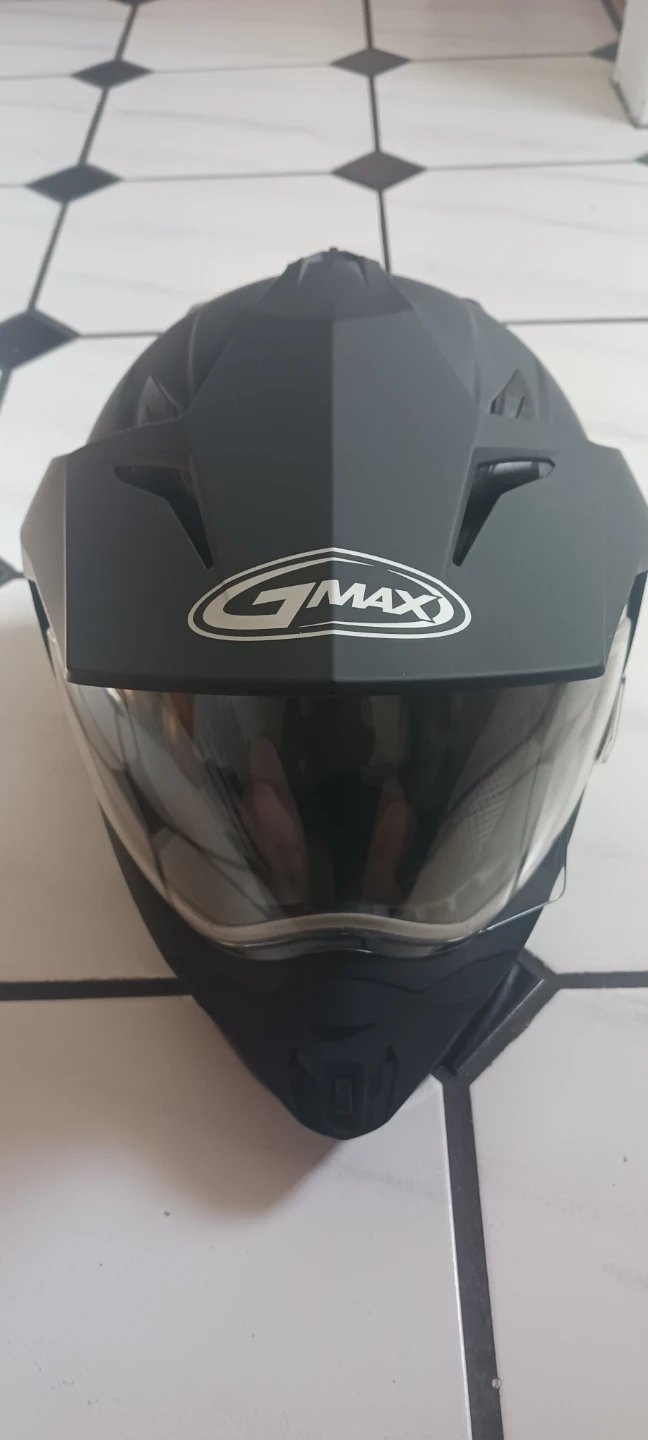 GMAX Dual Sport Motorcycle Helmet Matte Black - photo 2
