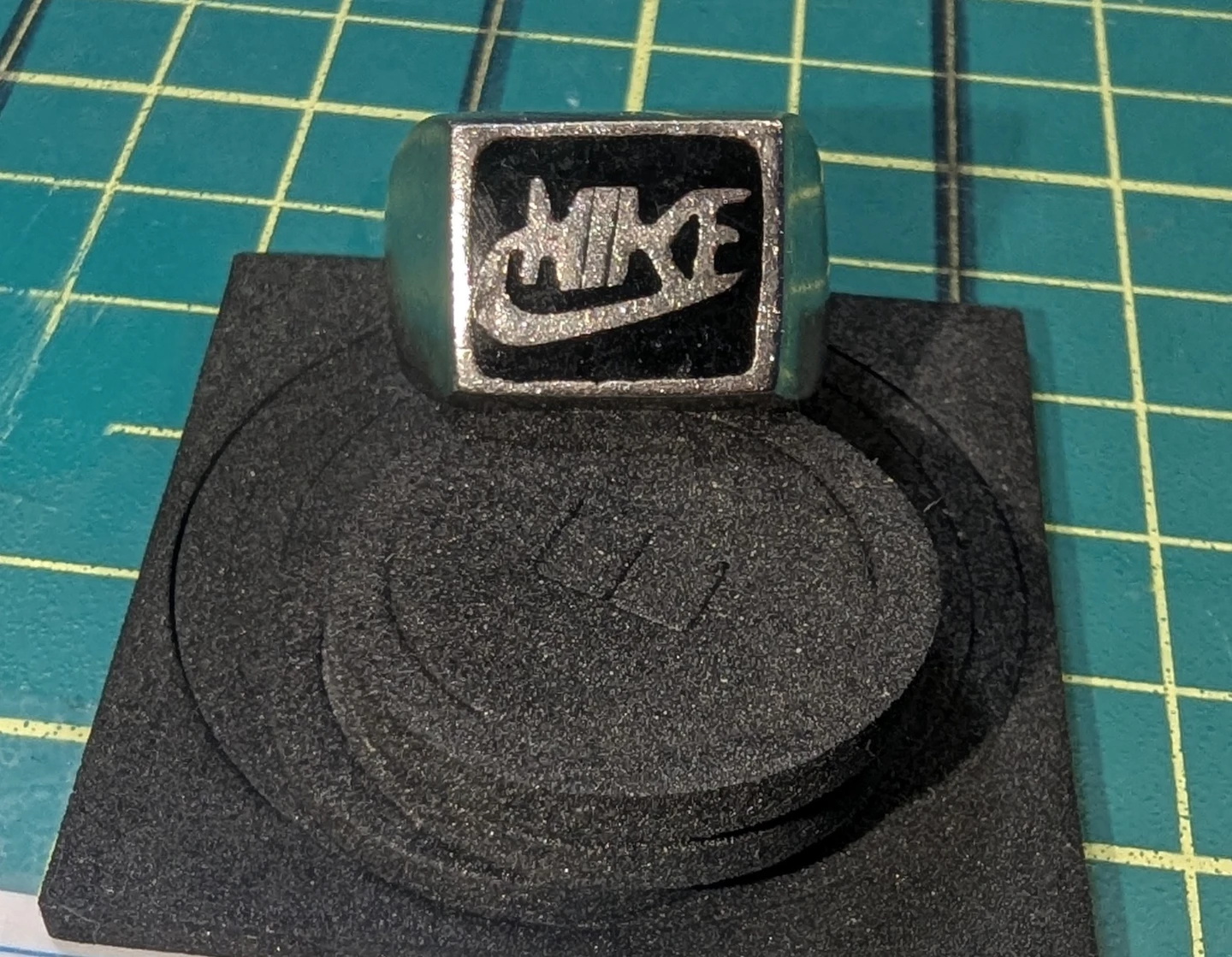 NIKE Stirling Silver 1980s Promotional Ring Sz 9,12grams