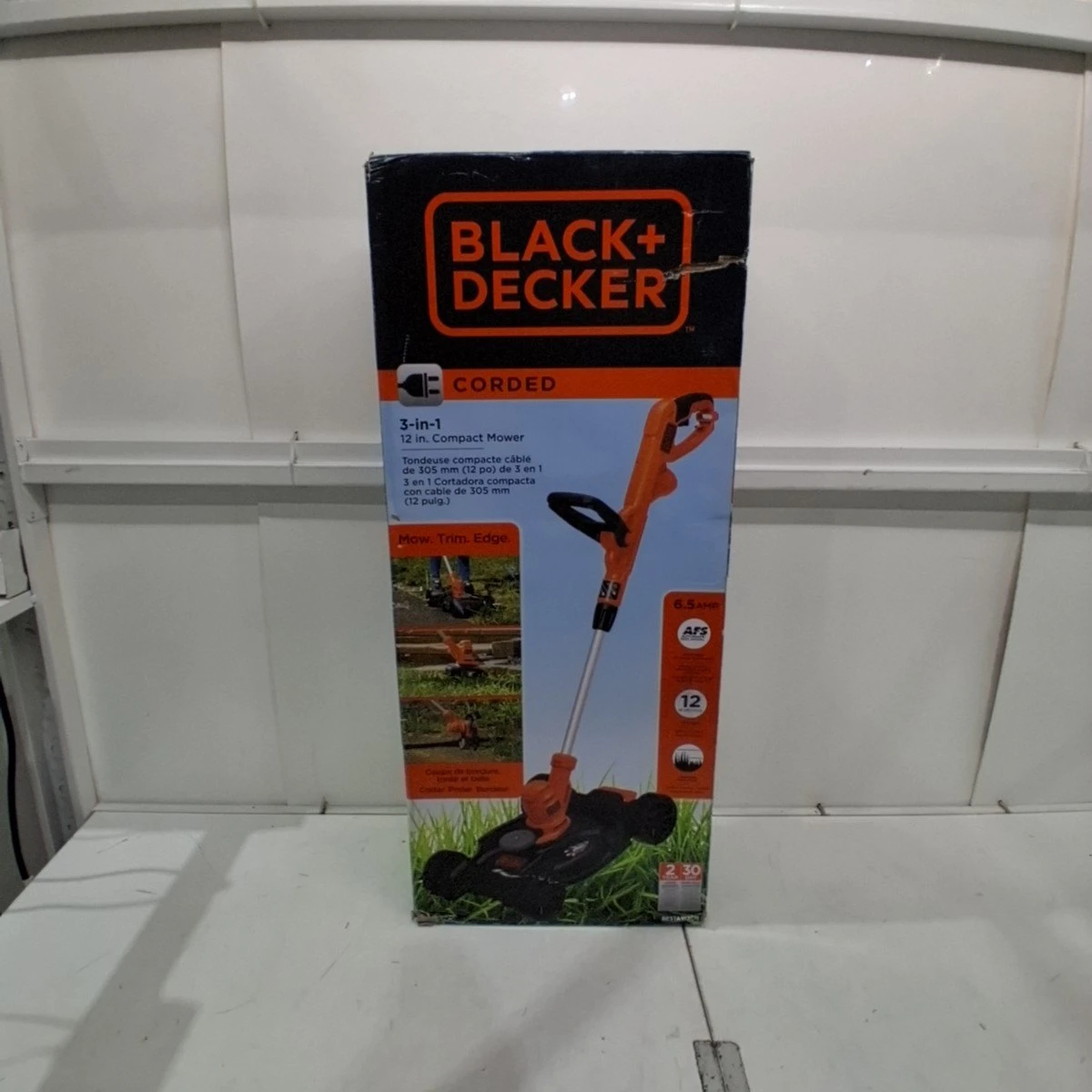 BLACK+DECKER 12 inch 3-in-1 Compact Electric Lawn Mower