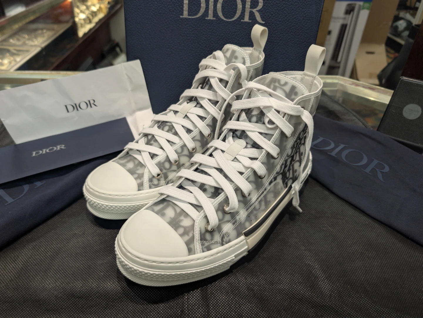 Dior B23 High-Top Sneakers in Oblique