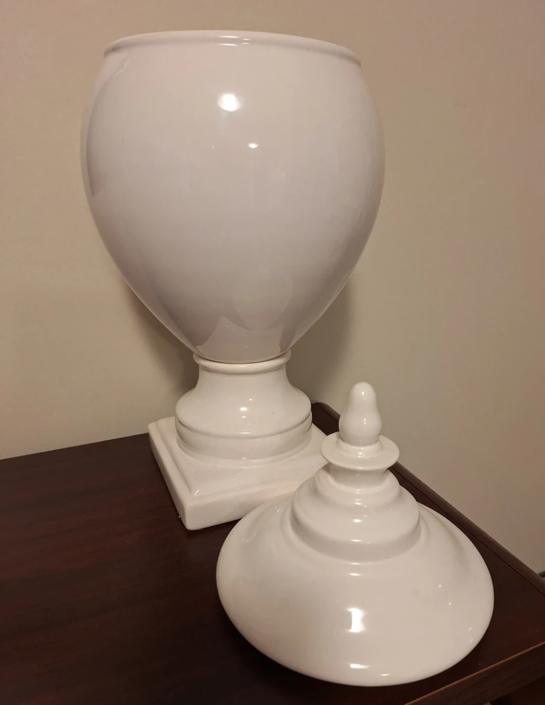 White Ceramic Decorative Jar - photo 3