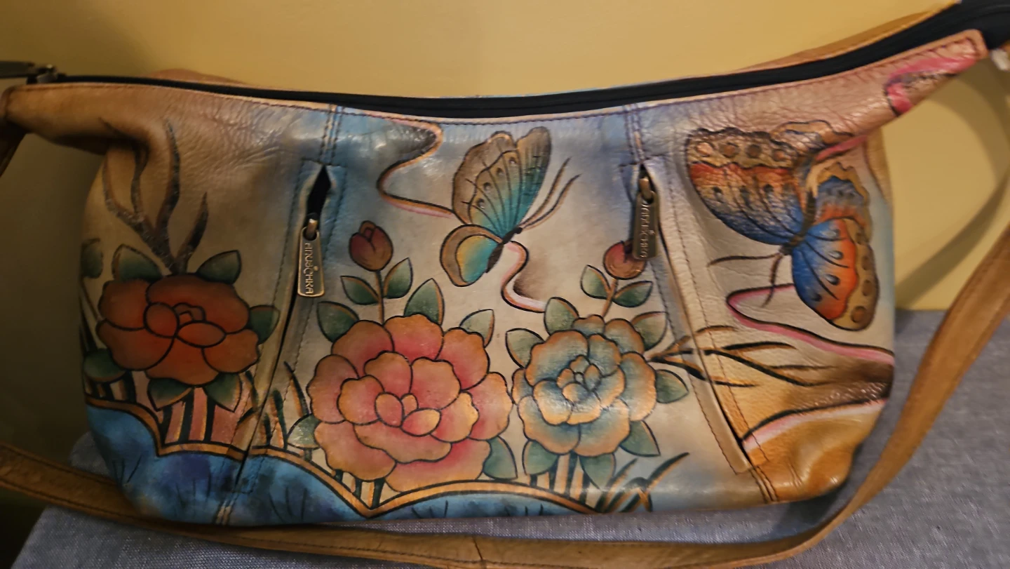 Anuschka Hand-Painted Genuine Leather Shoulder Bag - photo 2