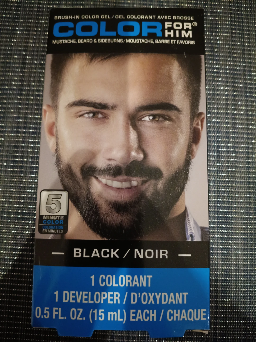 Color For Him Mustache, Beard & Sideburns Color - Black