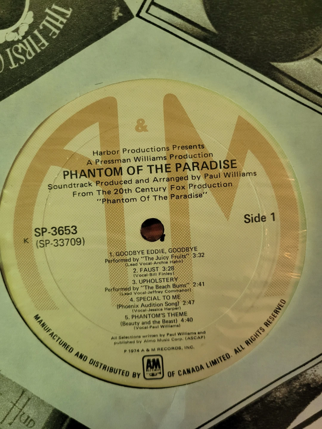 Phantom of the Paradise Original Soundtrack Vinyl LP - photo 3