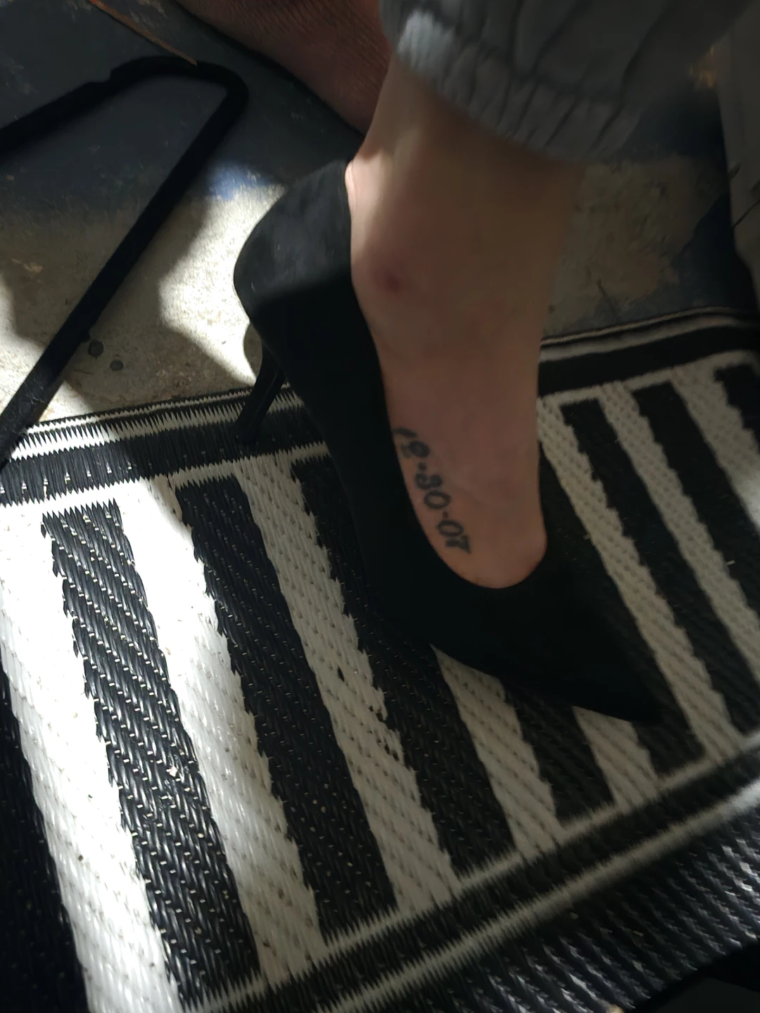 Black Suede Pointed-Toe Stiletto Heels