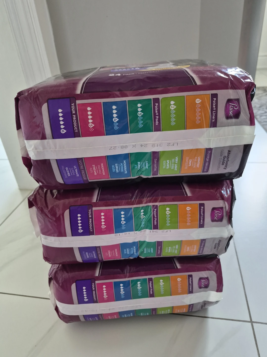 Poise Overnight Pads (24 Pack) - BRAND NEW 3 packs - photo 4
