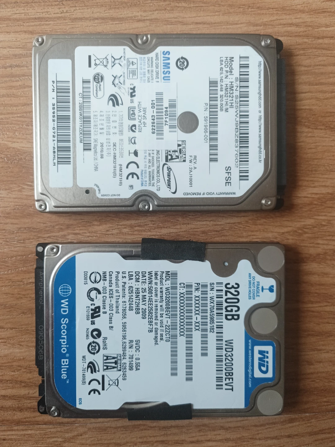 2.5" 320GB Laptop Hard Drives