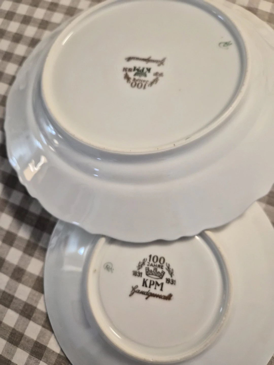 KPM Porcelain Plate and Saucer Set