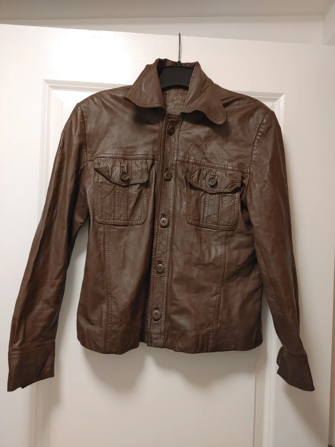 Women's Genuine Leather Brown Jacket size Small