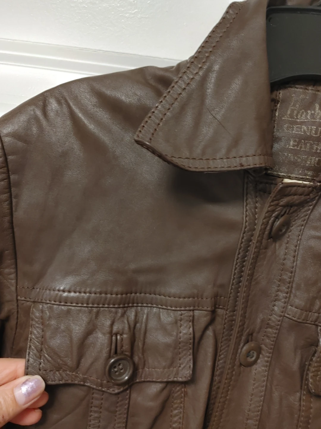 Women's Genuine Leather Brown Jacket size Small - photo 4