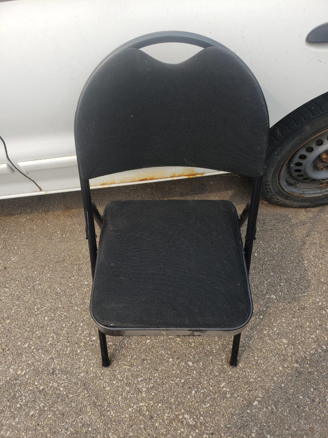 Black Fabric Folding Chair