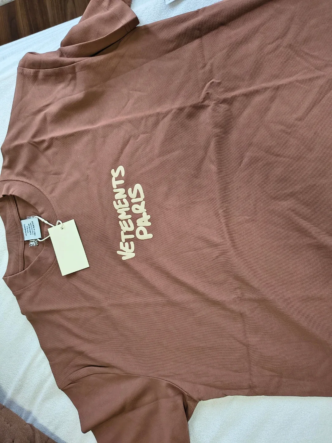 Vetements Paris Brown T-Shirt