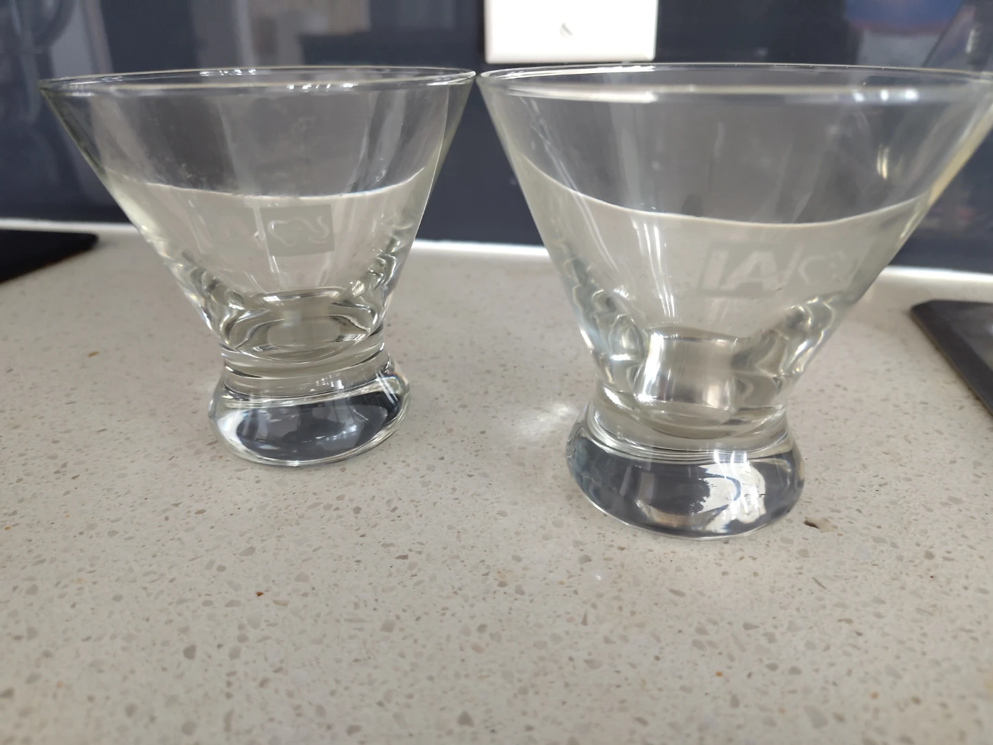 FREE 2 branded stemless martini glasses