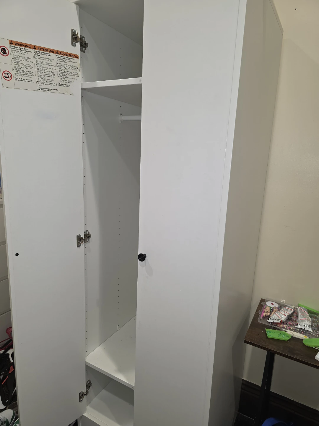 Ikea White Single Door Wardrobe - photo 5