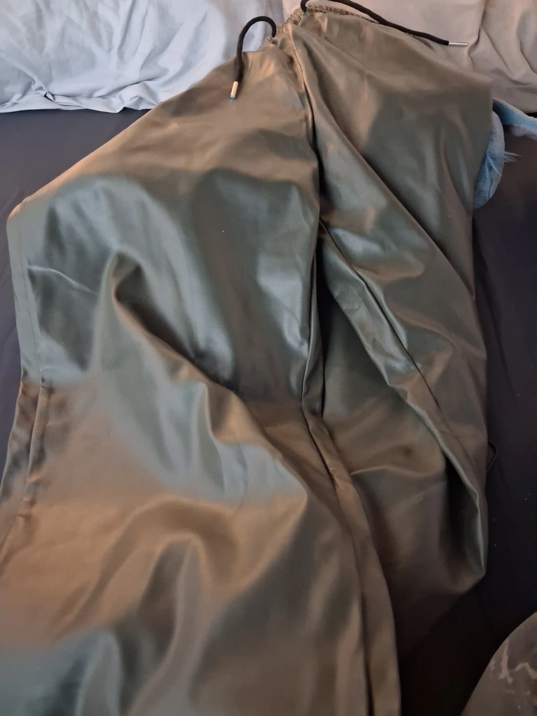SHEIN Olive Green Faux Leather Pants - photo 2