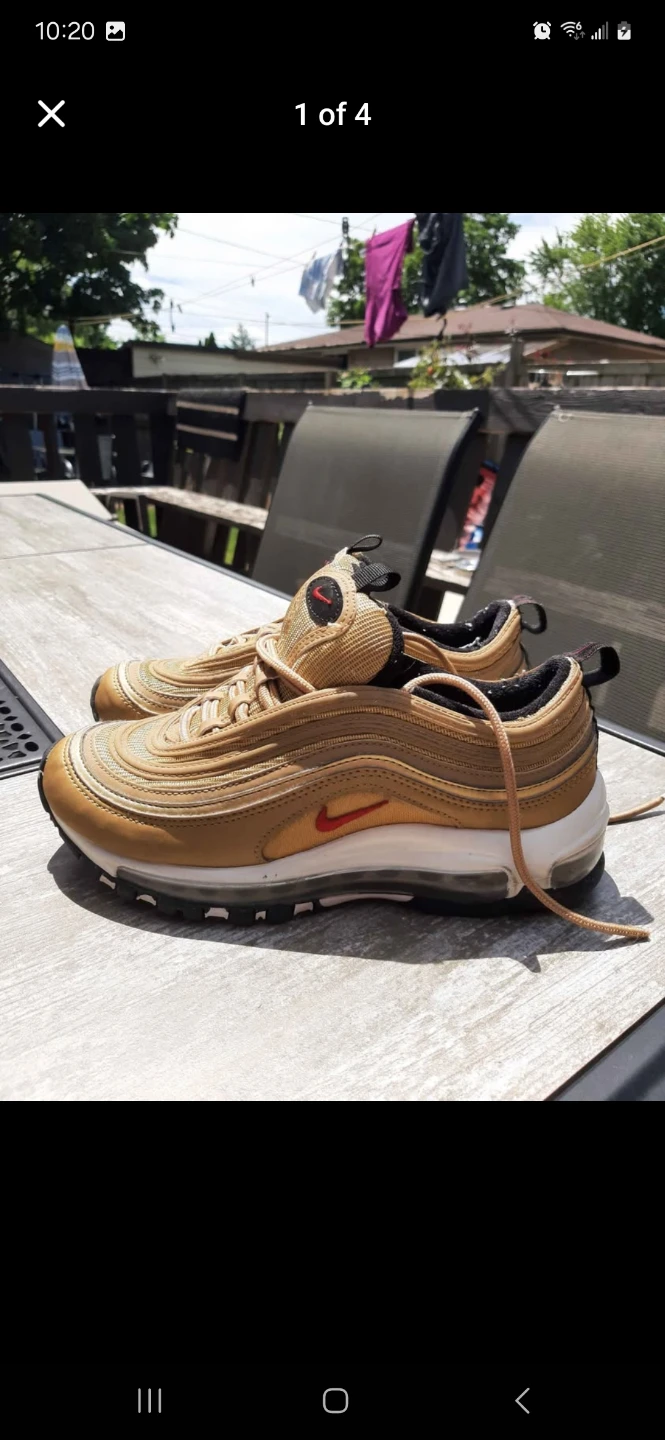 Nike Air Max 97 Metallic Gold Youth Size 5Y