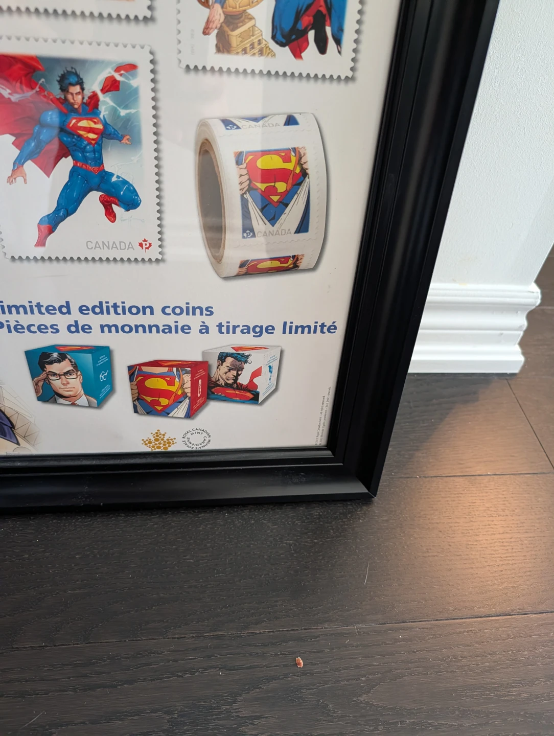Framed Superman 75th Anniversary Canada Post Promo Poster 2013 - photo 4