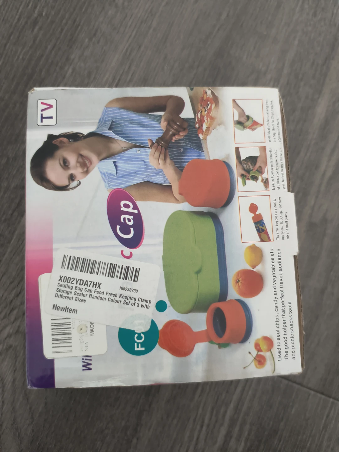 Set of 3 Food Sealing Bag Caps