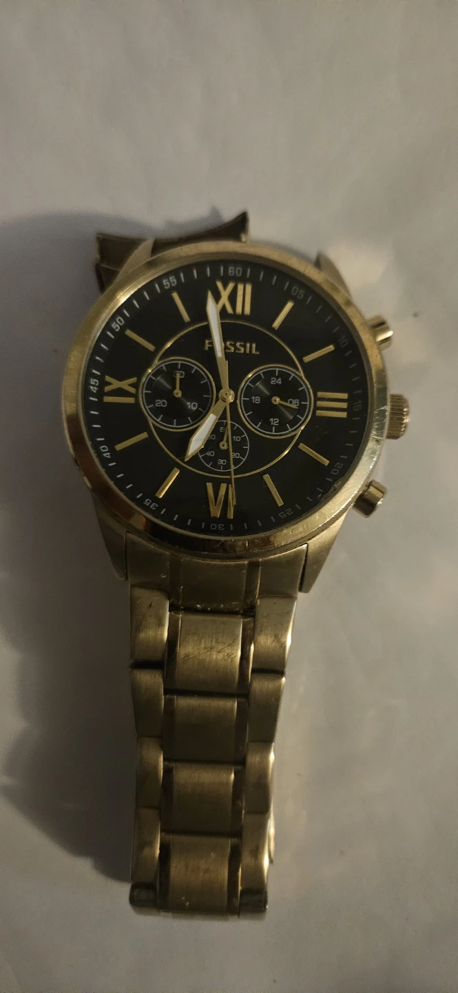 Fossil Gold-Tone Chronograph Watch