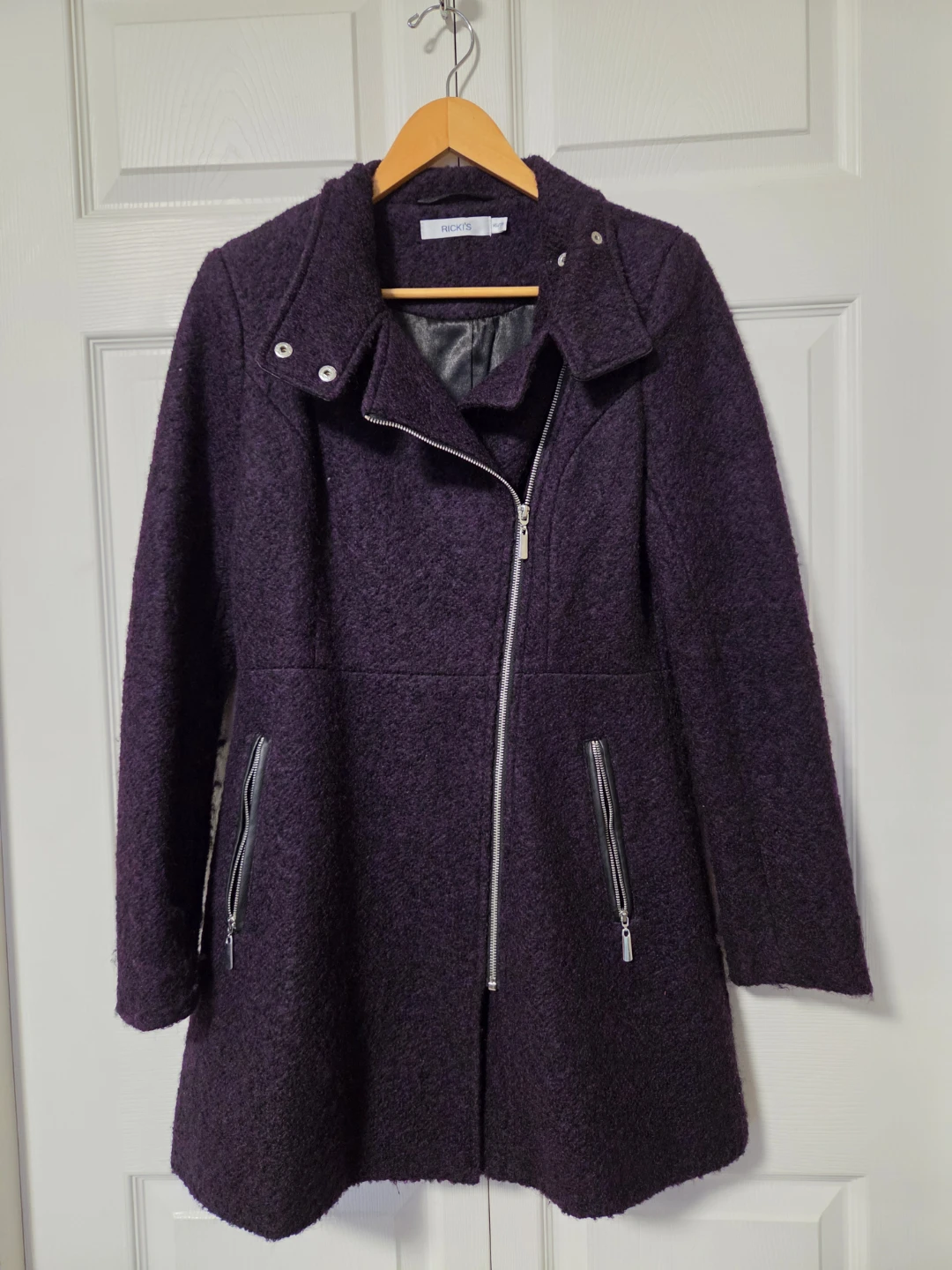 Ricki's purple wool-blend coat - Size XS - photo 2