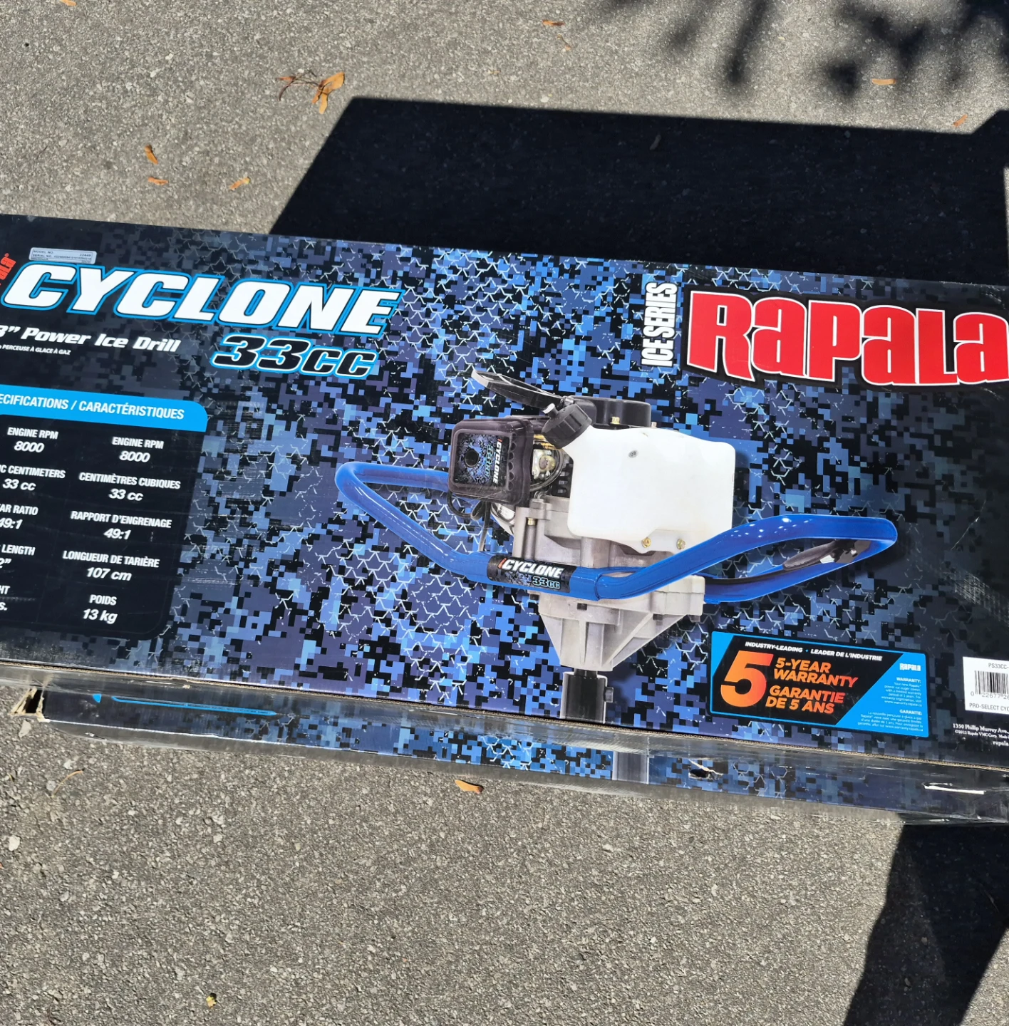 Rapala Ice Fishing Auger 8" 33cc