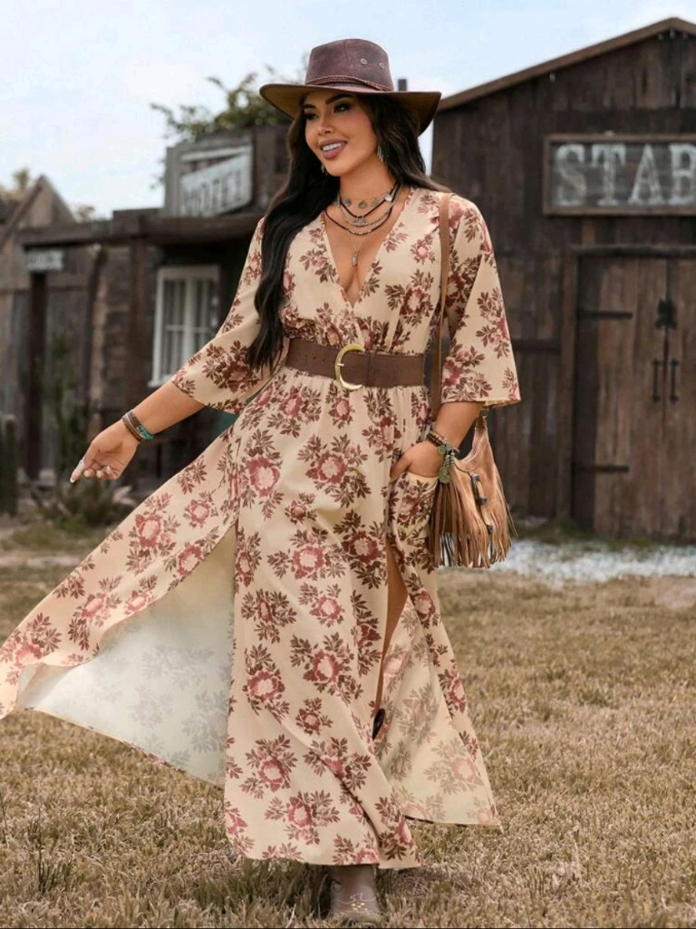 Floral Print Maxi Dress - photo 3