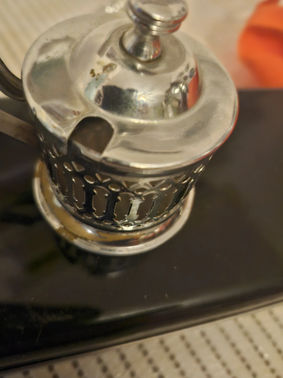 Vintage Silver-Plated Mustard Pot - photo 3