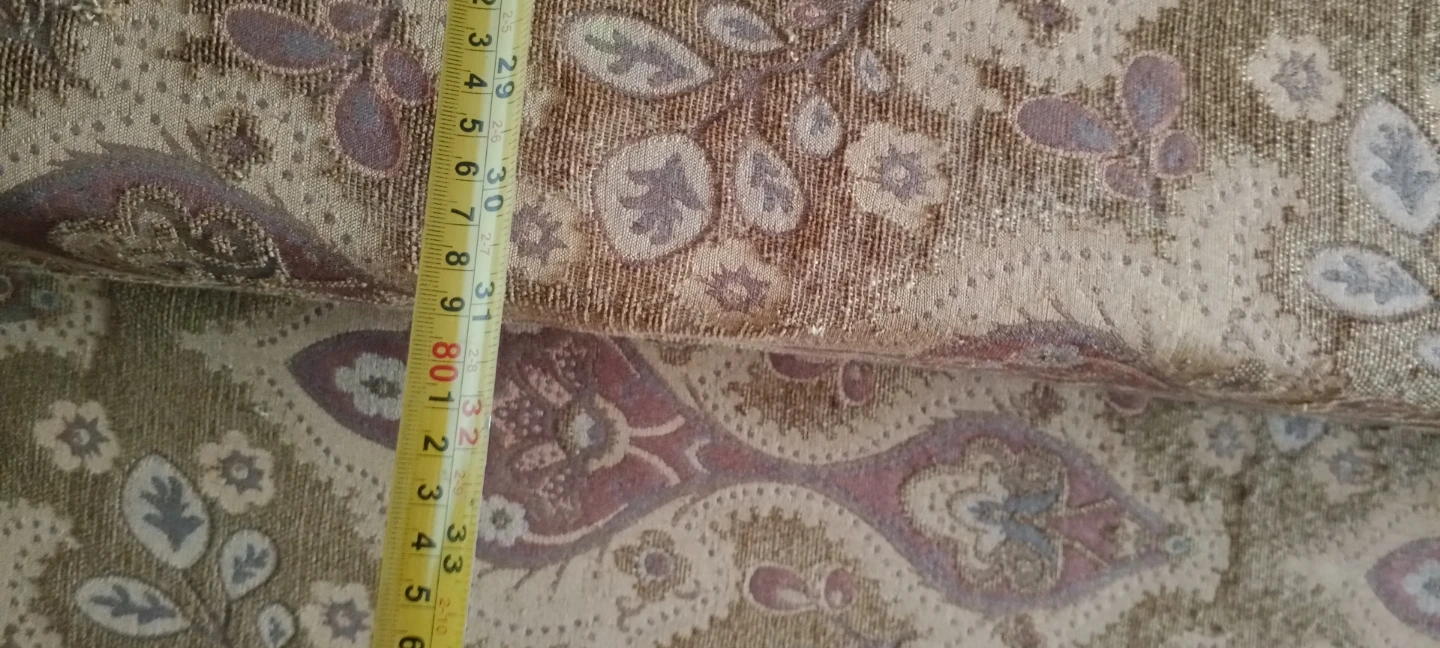 2 Damask Pattern Fabric Bench Cushion - photo 4