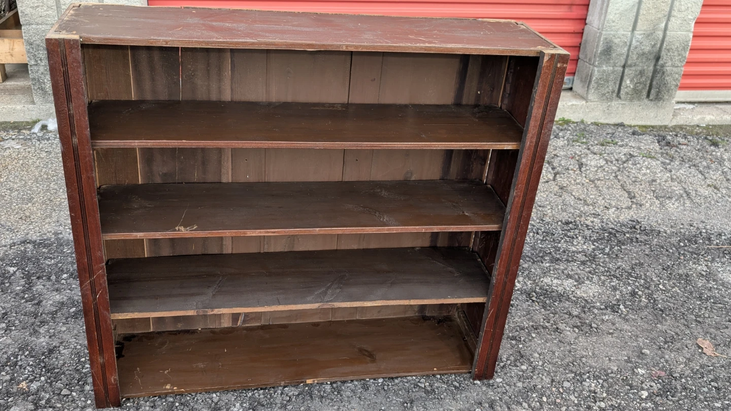 Vintage Wooden Open Bookshelf