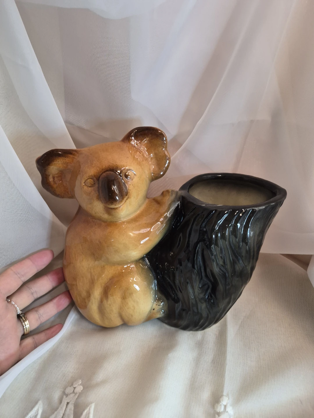 So Cute Vintage Large Ceramic Koala Bear Planter