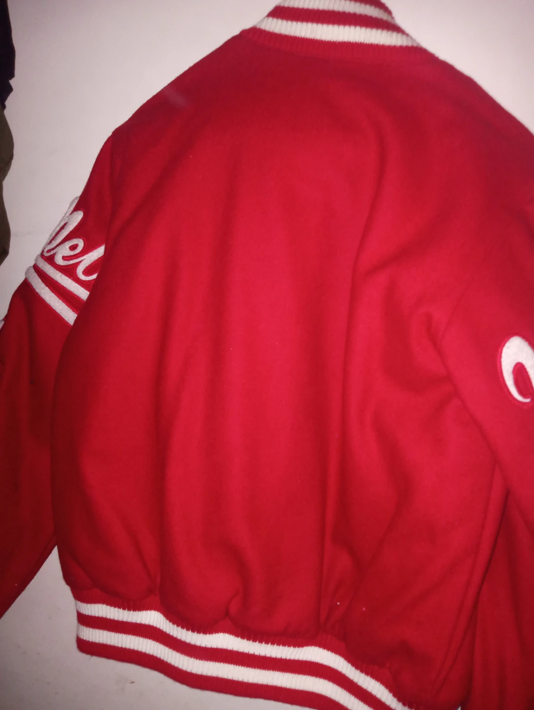 Ladies Pelle Pelle Red Varsity style Jacket - photo 2