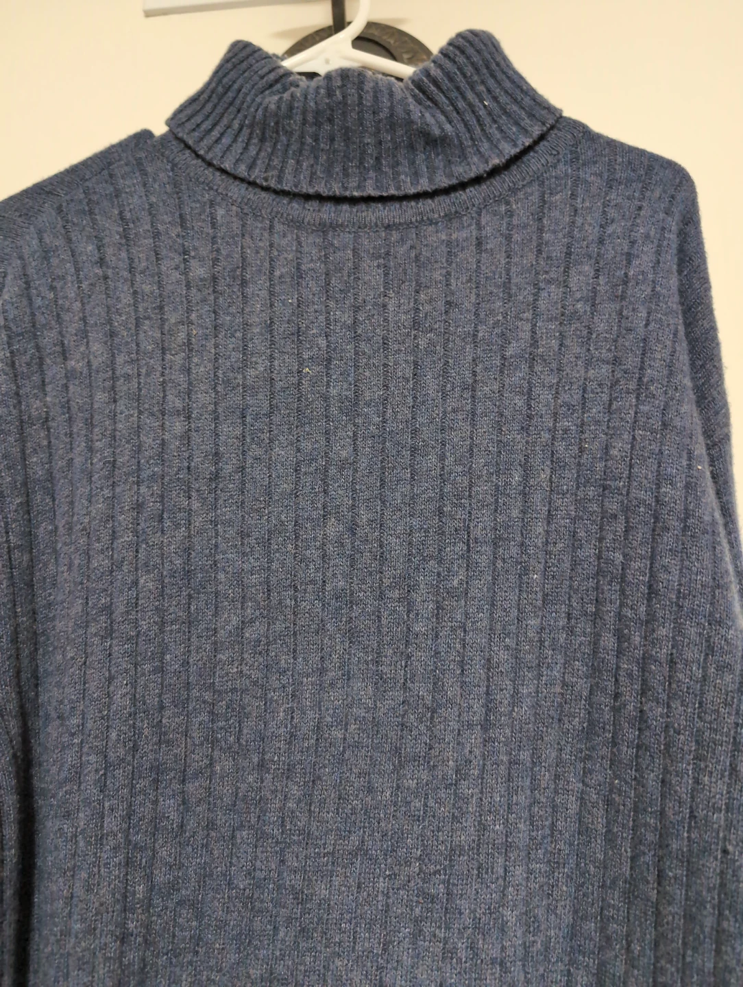 Blue Ribbed Turtleneck Sweater - photo 2