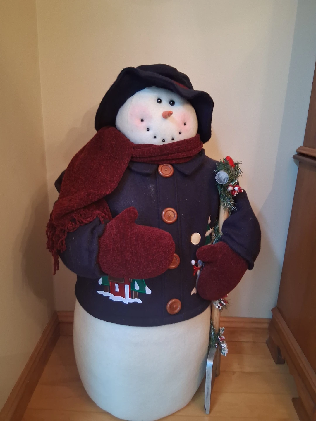 Large Decorative Christmas Snowman Figure